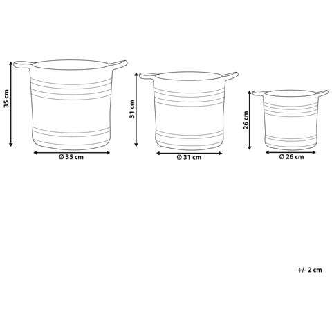 Set Di 3 Cestini Zhob Iuta Naturale - Foto 2