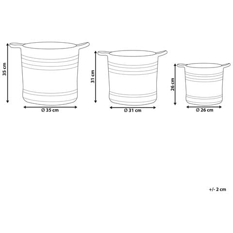 Set Di 3 Cestini Zhob Iuta Naturale - Foto 12