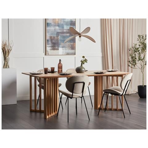 Tavolo Da Pranzo Legno Chiaro 200 X 100 Cm Leandra - Foto 1