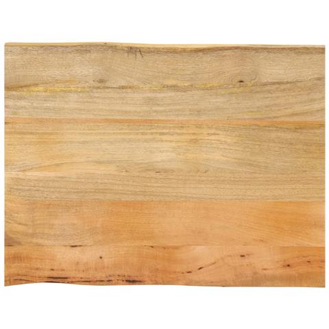Piano Per Tavolo 70x60x2,5cm Bordi Vivi In Legno Massello Mango - Foto 1
