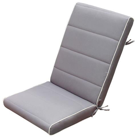 Cuscino In Poliestere Sfoderabile Impermeabile Con Schienale Medio 90x40 Cm Per Sedia - Grey - Foto 1