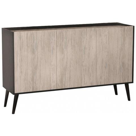 Credenza Madia Da Ingresso Casa A 3 Ante In Legno Nobilitato Bilaminato Francis - Lightgray - Foto 1