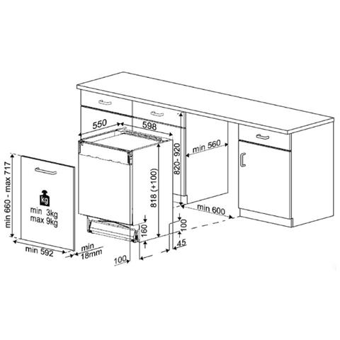 Lavastoviglie FSK52617P da Incasso a Scomparsa Totale Classe E Capacità 13 Coperti - Foto 9