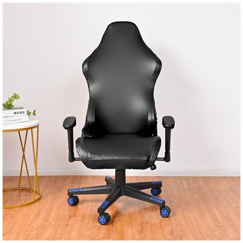 Copri Sedia Da Gaming In Pelle Pu A Tinta Unita Black - Foto 2