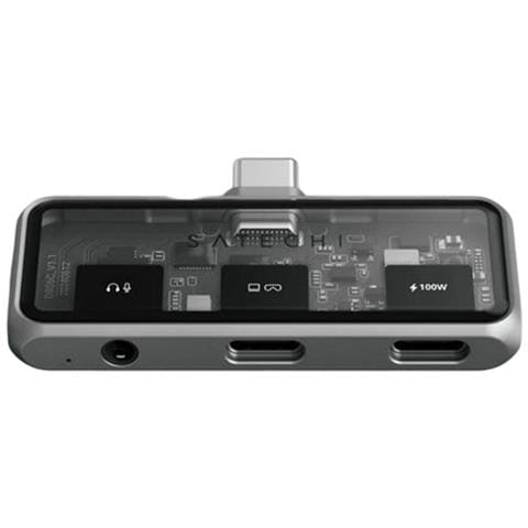 Hub Usb Mobile Xr 100w Con Uscita Audio E Video 4k Compatta, Grigio - Foto 1