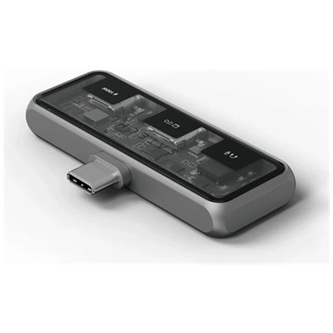 Hub Usb Mobile Xr 100w Con Uscita Audio E Video 4k Compatta, Grigio - Foto 2