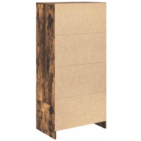 Armadio con Cassetto Rovere Fumo 55,5x34x119,5 cm in Truciolato - Foto 9