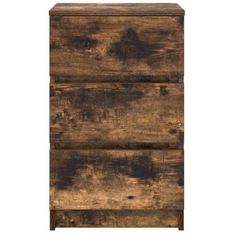 Comodini con 3 Cassetti 2 pz Rovere Fumo 39x35x65 cm - Foto 2