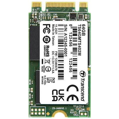 Mts402m 64 Gb Interne M.2 Pcie Nvme Ssd 2242 Sata Iii Retail (ts64gmts402m) - Foto 1