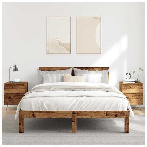 Comodini 2pz Legno Antico 40x35x50 Cm In Legno Multistrato - Foto 3