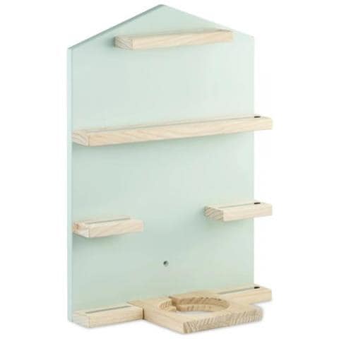 00132439 Scaffale Mensola Galleggiante A Muro Legno Colore Menta, Legno - Foto 1