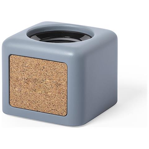 Altoparlante Nature In Sughero E Pietra Calcarea Bluetooth 5.0. Potenza Sonora 3w. Batteria 300 Mah 7,1x7,1x5,9 Cm. Grigio - Foto 2