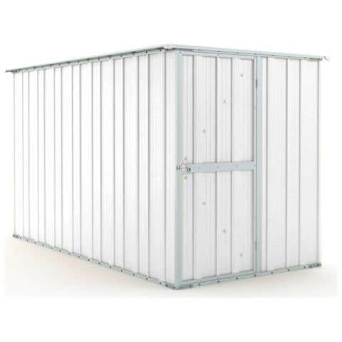 Box In Acciaio Zincato Casetta Lamiera Attrezzi 175x307cm X H1.82m - 95kg - 5,4mq - Bianco - Foto 1