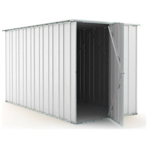 Box In Acciaio Zincato Casetta Lamiera Attrezzi 175x307cm X H1.82m - 95kg - 5,4mq - Bianco - Foto 2