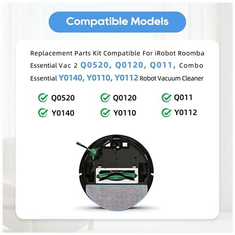 Kit Di Ricambio Irobot Roomba Vac2 Q0520 - Migliora La Pulizia - Foto 2