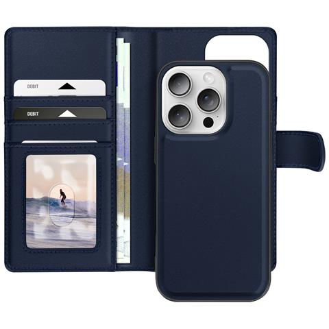 Custodia Per Iphone 16 Pro Max Con Cover Rimovibile, Blu Notte - Foto 1