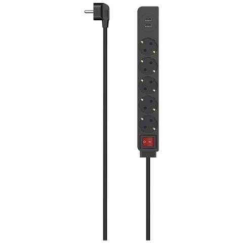 00223184 prolunghe e multiple 1,4 m 5 presa (e) AC Interno Nero - Foto 1