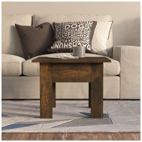 Lusso Casadino - Tavolino Da Salotto Rovere Fumo 55x55x42 Cm In Truciolato - Foto 2