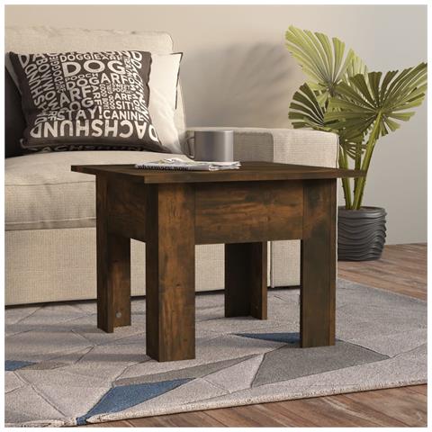 Lusso Casadino - Tavolino Da Salotto Rovere Fumo 55x55x42 Cm In Truciolato - Foto 6