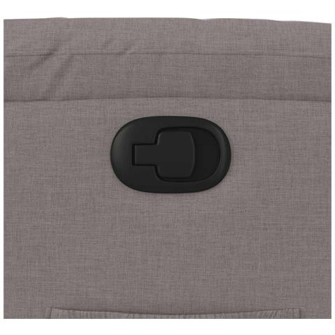 Poltrona Reclinabile in Tessuto Tortora - Foto 9