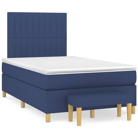Giroletto a Molle con Materasso Blu 120x190 cm in Tessuto - Foto 1