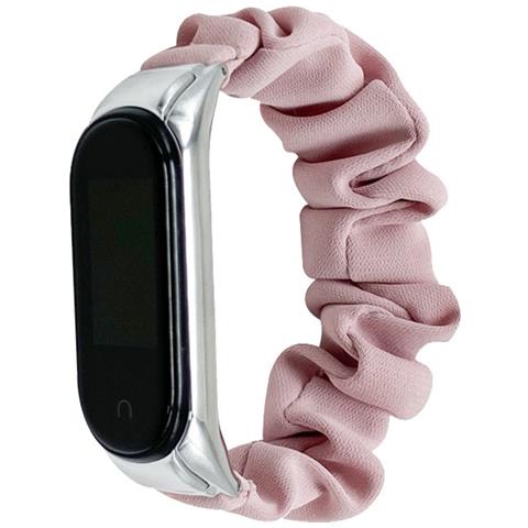 Cinturino Elastico Per Braccialetto Compatibile Con Xiaomi Mi Band 8 - Design Scrunchie Pink - Foto 1