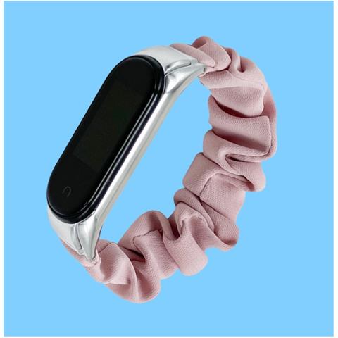 Cinturino Elastico Per Braccialetto Compatibile Con Xiaomi Mi Band 8 - Design Scrunchie Pink - Foto 5