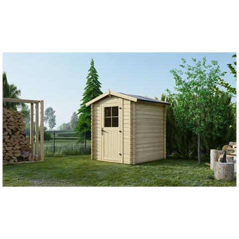 Casetta Da Giardino In Legno - 3.61m2 - 1.9x1.9m - 28mm - Colore: Naturale - Foto 1