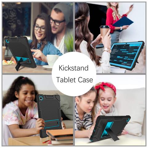 Custodia Per Samsung Galaxy Tab A7 10.4"" Armored Con Supporto Nero - Foto 2