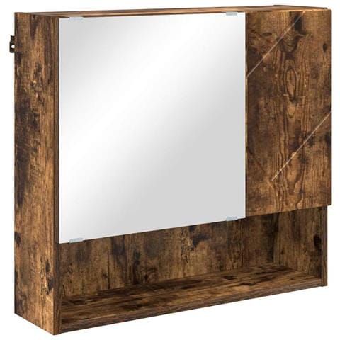 Mobiletto per specchio con porta Rovere fumo 59 x 17 x 55 cm - Foto 1