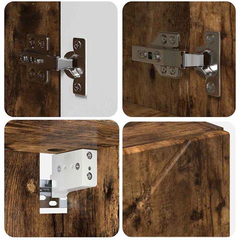 Mobiletto per specchio con porta Rovere fumo 59 x 17 x 55 cm - Foto 9