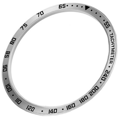 Anello Lunetta In Acciaio Inossidabile Compatibile Con Samsung Galaxy Watch8 44mm - Protezione Elegante Black+sliver 44 Mm - Foto 1