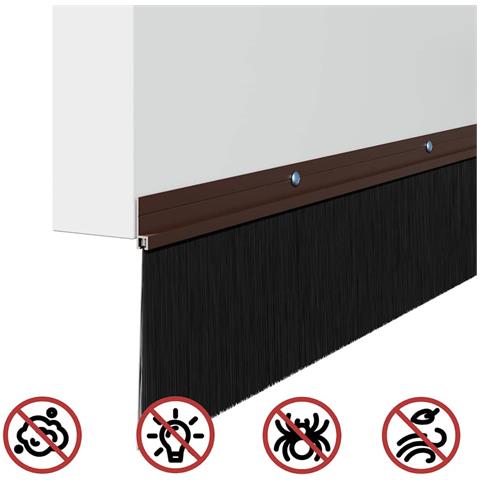 Spazzole per porte a vite 6 pcs Marrone 100 cm - Foto 9