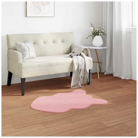 Tappeto in Pelliccia Sintetica di Coniglio Olite Rosa - Foto 2