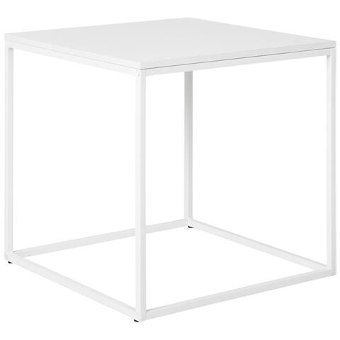 Tavolino D'appoggio Vita Bianco Con Gambe In Metallo — 45×45×45 Cm - Foto 1