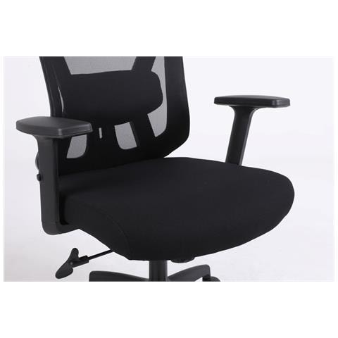 Sedia da ufficio ergonomica T5 nera - Foto 1