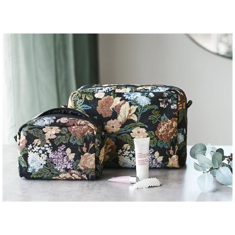 Zoe - Set 2 Pochette Da Bagno In Poliestere Nero Mix - Foto 4