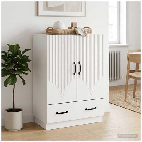 Credenza Bianco 66 x 34,5 x 92 cm Legno ingegnerizzato - Foto 2