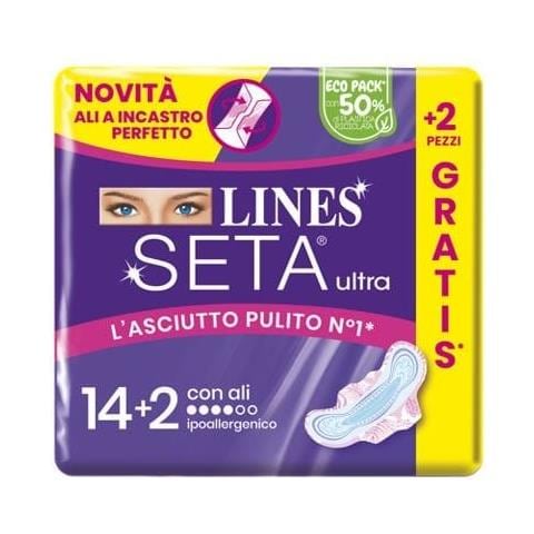 Lines Seta Ultra Assorbenti Ali Cp 14+2 Pezzi - Foto 1