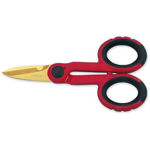 Serie Ecopro - Forbici Da Electtricista - Lama Acciaio Inossidabile With Tungsten Coating 140 Mm - Manico Polipropilene Colore Rosso - Foto 1