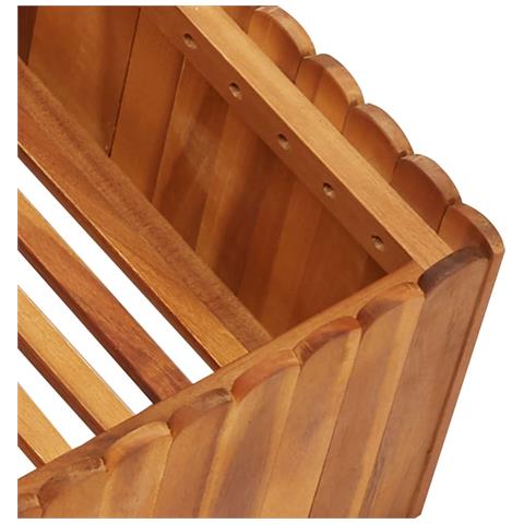 Fioriera Da Giardino 100x100x25 Cm In Legno Massello Di Acacia - Foto 2