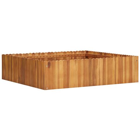 Fioriera Da Giardino 100x100x25 Cm In Legno Massello Di Acacia - Foto 1