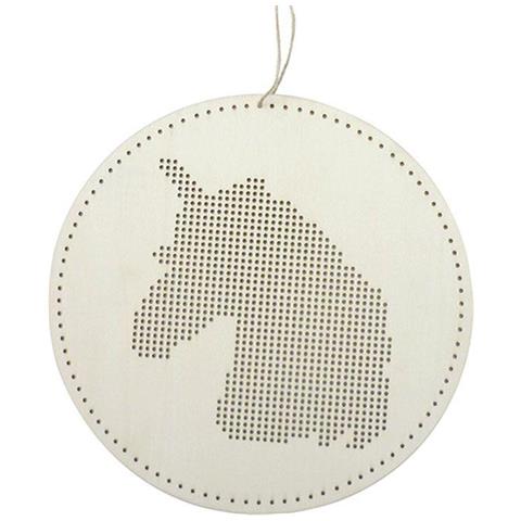 Mobile In Legno Per Ricamare - Unicorno 22 X 22 Cm - Foto 2