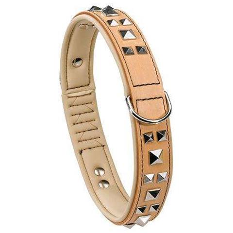 Collare Per Cani Giotto Luxor C30/58, In Vera Pelle Con Borchie Argentate - Foto 5