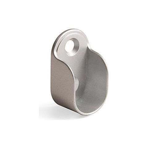 7060825 Reggitubo Laterale Per Asta Di Armario Ovale, Zama, Grigio Metallizzato, Set Di 10 - Foto 2