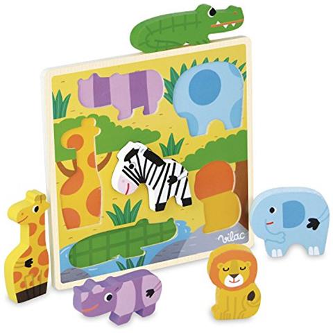 Vilac Gioco A Incastro In Legno Per Bambini - Animali Della Savana, 6 Pezzi - Primo Gioco Educativo - 4