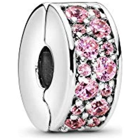 Ciondolo Pavé La Clip Della Lustro In Argento 925 E Zirconi Della Rosa 791817pcz - Foto 6