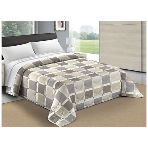 Trapunta Piumone Estiva Primaverile 100gr Scaldanotti Disegno Toronto Beige Matrimoniale Beige - Foto 8