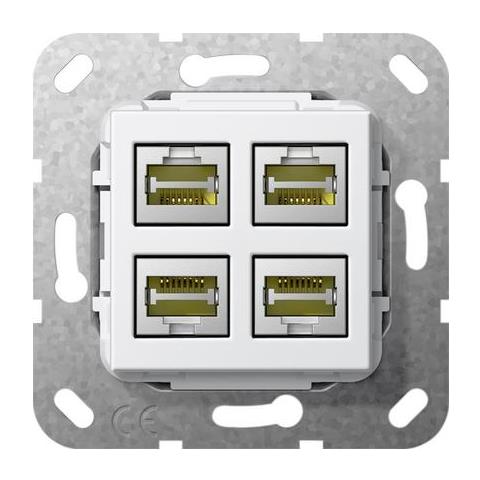 4847737 4 X Rj-45 Bianco Presa Energia - Foto 1