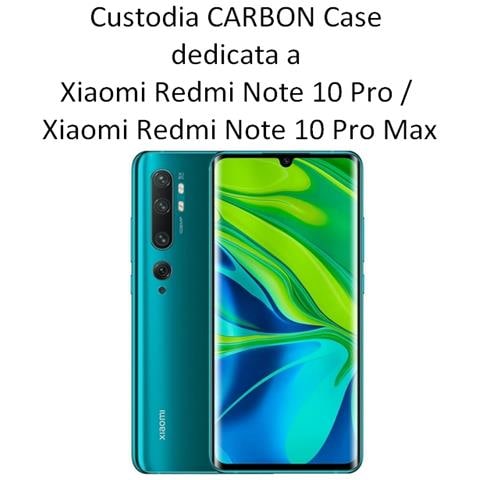 Maxy Custodia B-case Tpu Silicone Cover Case Per Xiaomi Redmi Note 10 Pro - Max Carbon Metal Black - Foto 2
